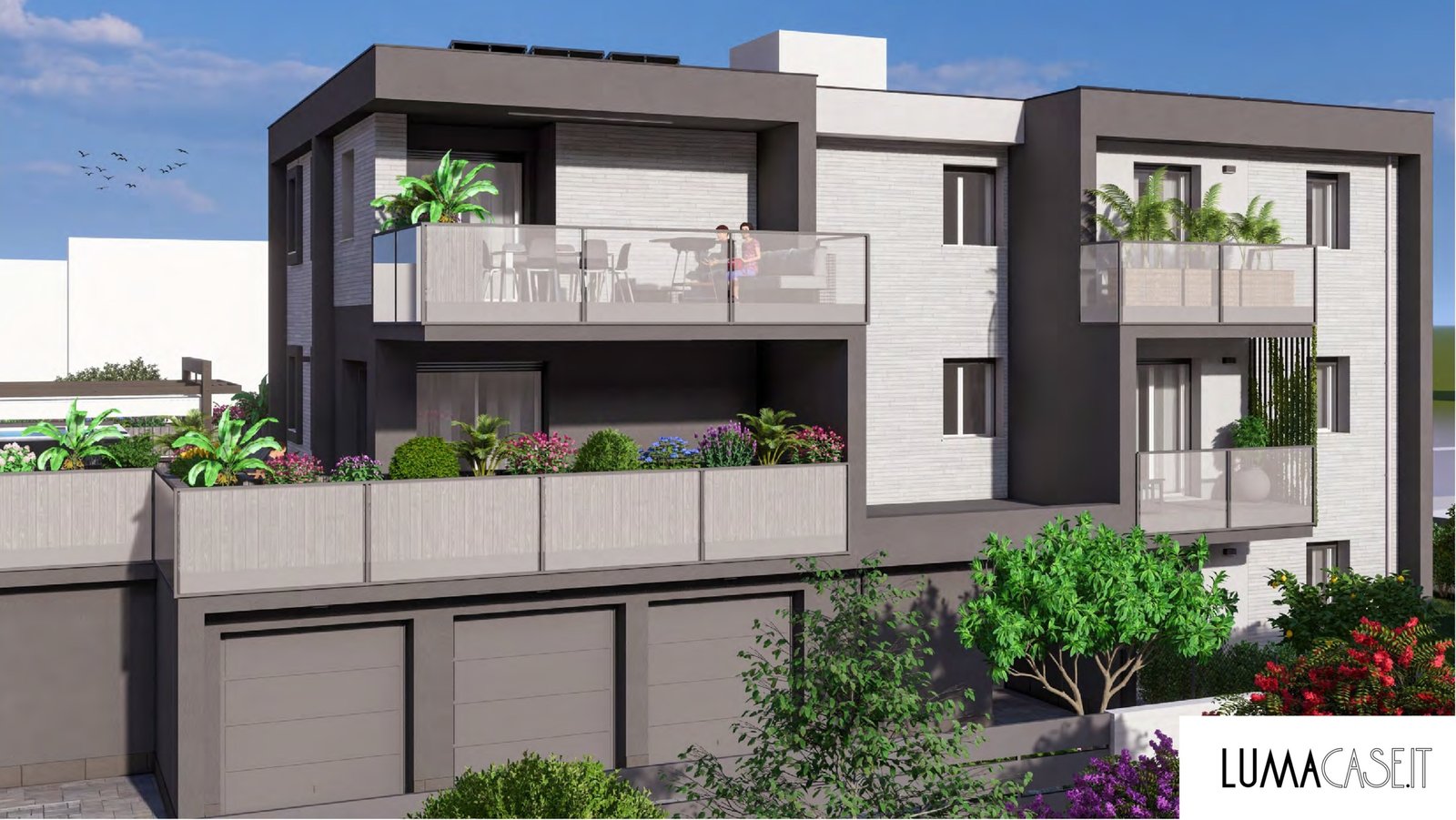 Appartamento con camera da letto e balcone