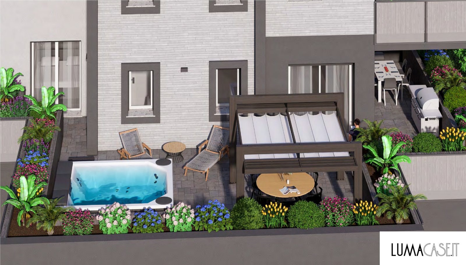 Appartamento con camera da letto e balcone