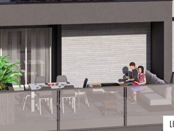 Appartamento con camera da letto e balcone