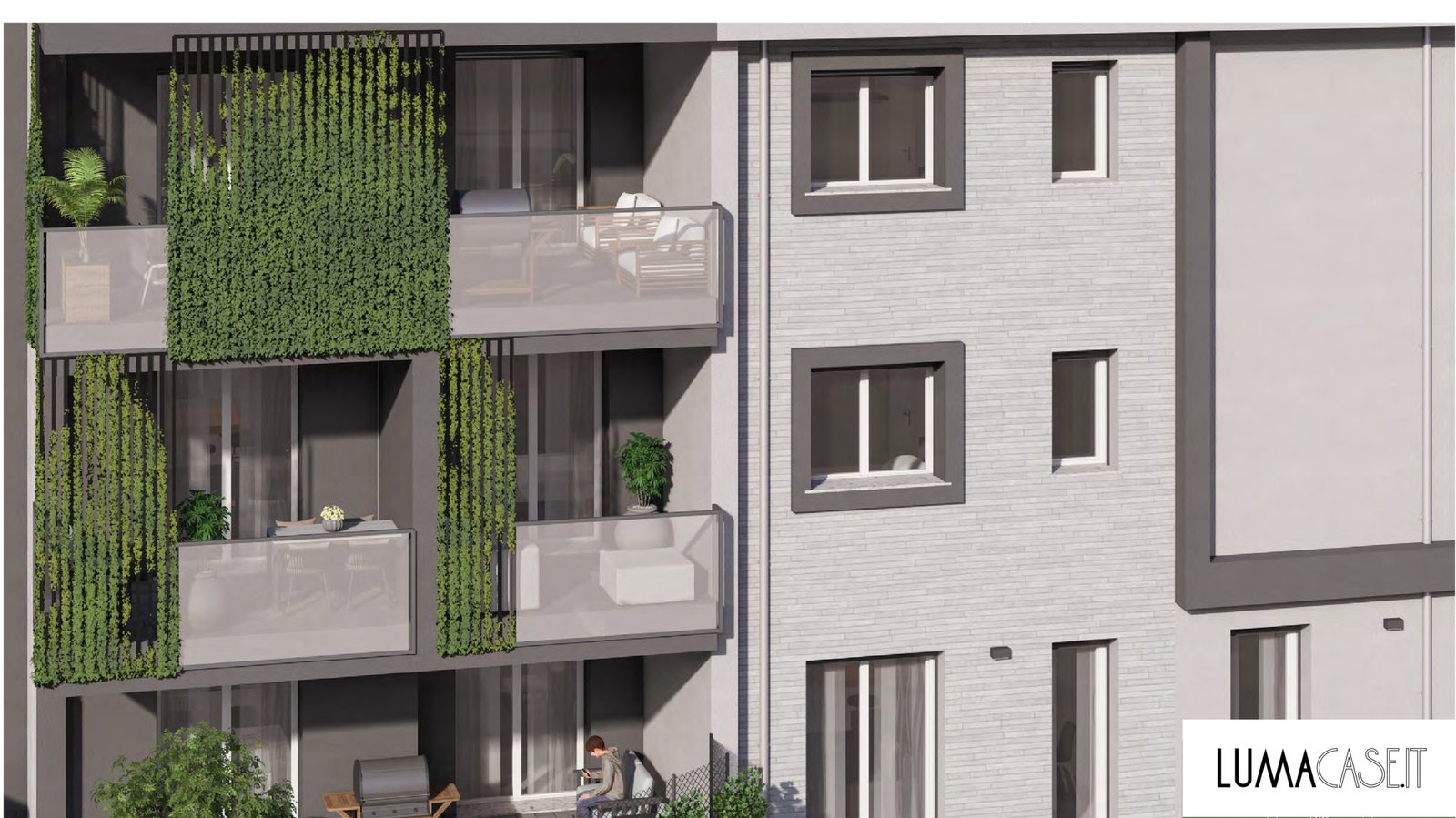 Appartamento con camera da letto e balcone