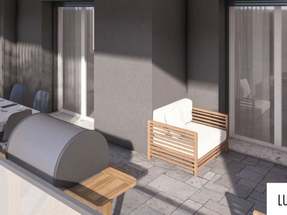 Appartamento con camera da letto e balcone