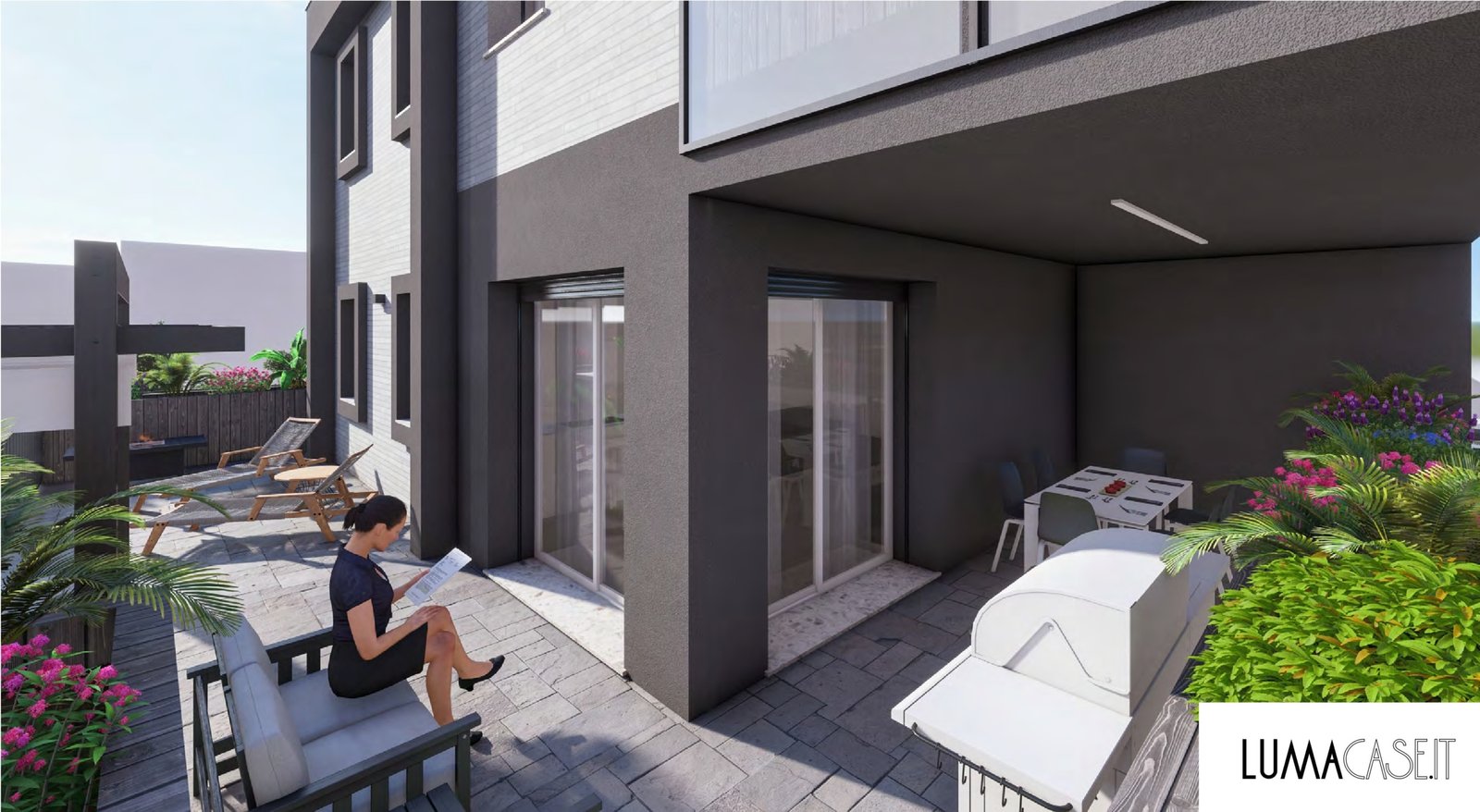 Appartamento con camera da letto e balcone