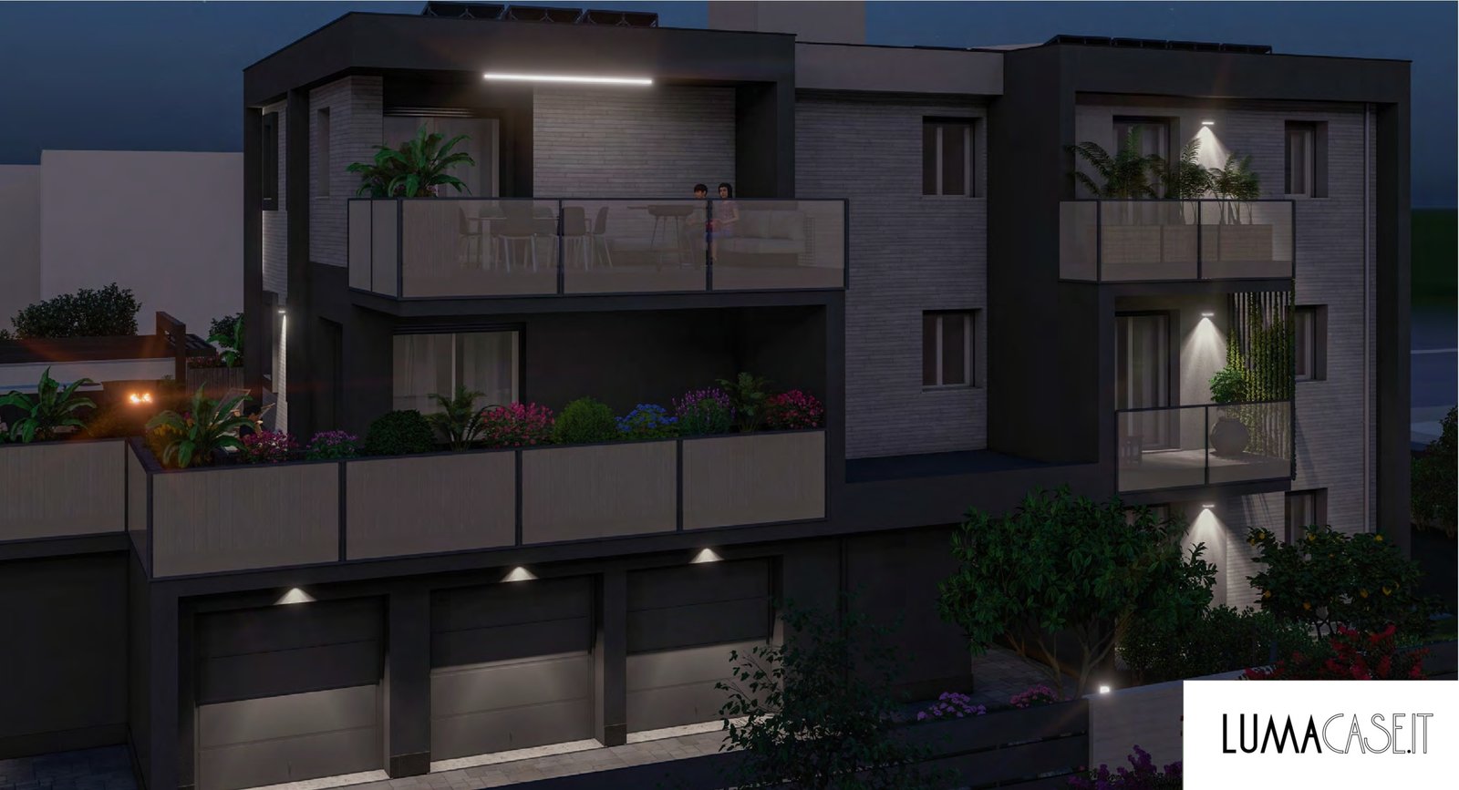 Appartamento con camera da letto e balcone