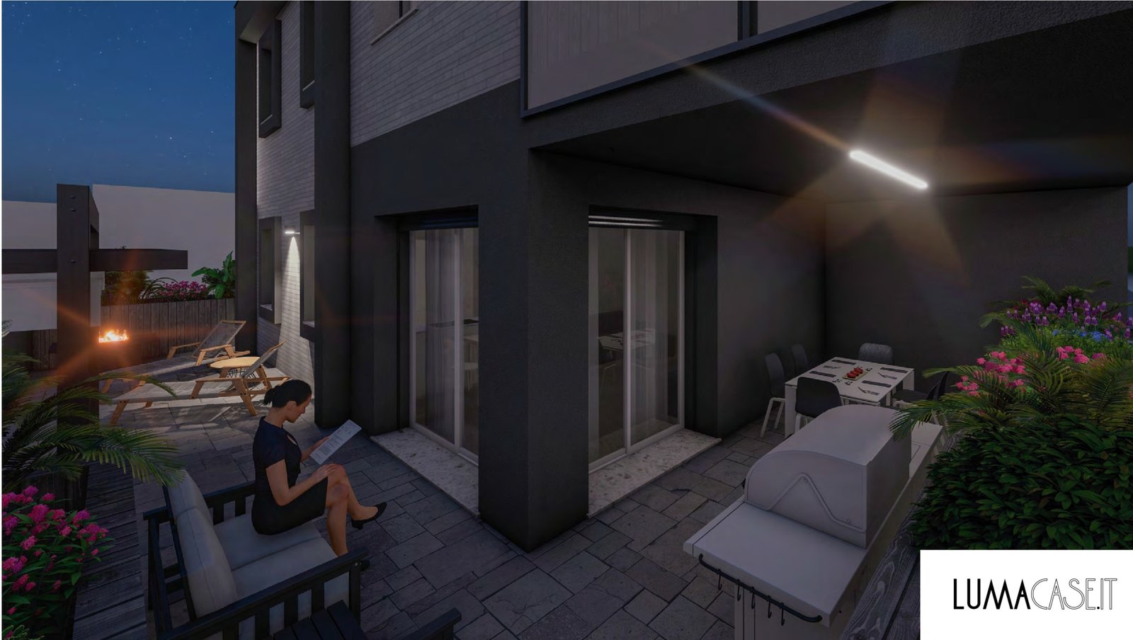 Appartamento con camera da letto e balcone